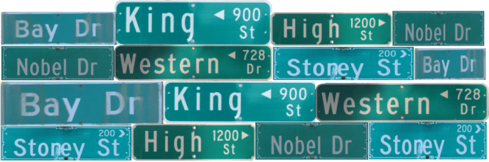 street signs Photo by Maggie McManus.