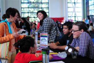 Participants were able to interact with various on- and off-campus groups after an afternoon of participating in workshops and listening to speakers.  Photo by Sal Ingram.
